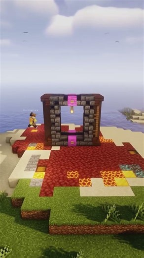 Easy Portal Design! 😱 #minecraft #shorts