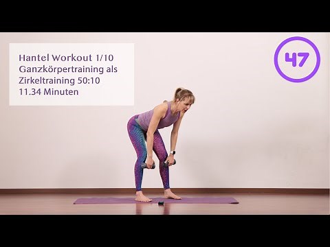 1/10 Hantelworkout - Dumbbell Fullbody-Workout - Zirkeltraining für Homeworkout - Ganzkörpertraining