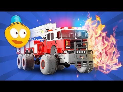 Fire Brigade's Monster Trucks - Cartoon for kids about Emergency Monster Fire Truck | New Episode 3