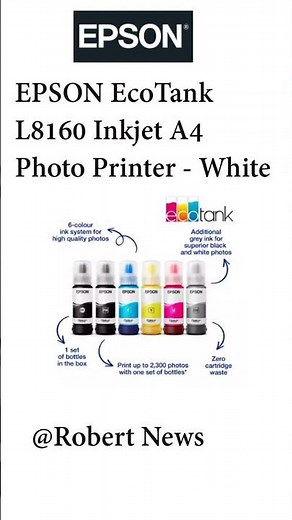 EPSON EcoTank L8160 Inkjet A4 Photo Printer