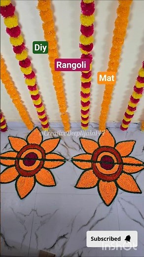 Ready rangoli| rangoli mat| woolen Rangoli mat for diwali | #rangoli#diwali