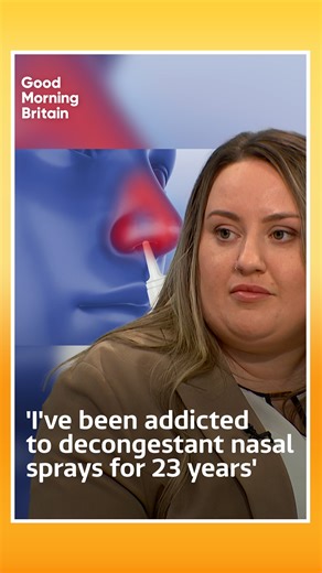 New findings today by ITV News and Ipsos reveal that one in five nasal spray users are exceeding the 7-day usage limit, exposing up to 5.5 million people in the UK to the risk of dependency. Charlotte, who has been addicted to decongestant nasal sprays for 23 years, speaks about the impact of her addiction. | Good Morning Britain