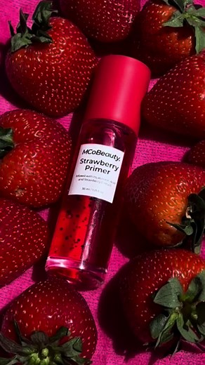 Hydrating Strawberry Primer for Smooth Makeup Application