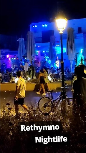 Nightlife in Rethymno On Crete Island, Greece