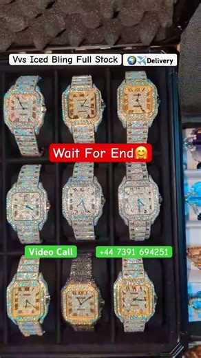 Iced Out Moissanite Luxury Watches Full Stock Show | VVS Bling That Passes Diamond Test 💎#watch #ai