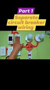 Part 1 Separate circuit breaker wiring #electricalwiringtutorial #reelsvideo #knowledge #everyone #fbreels #viral | Electrical Tutorial