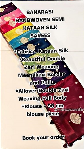 To order, please contact | Instagram - valuva.vasthr | #banaras #saree #sareesale ##onlineshopping