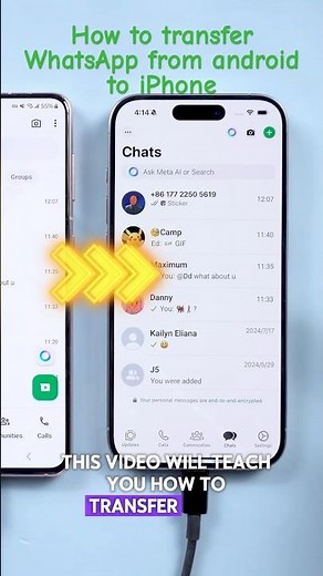 How to Transfer WhatsApp From Android to iPhone (No Reset)#shorts #fyp