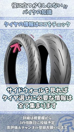 タイヤ選びに役立つ！サイドウォールの見方と確認方法を解説 #バイク #Shorts #タイヤ #タイヤ選び #バイク初心者