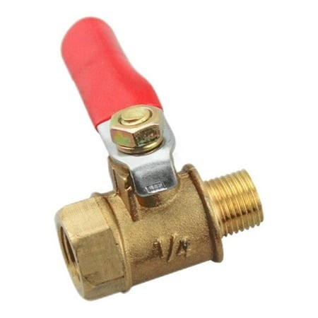 Brass Ball Valve with Rotary Handle Male Female Thread Hose Connector Switch Garden Farmhouse Water Flow Control Home Fitting 1/4 Inch - Walmart.ca