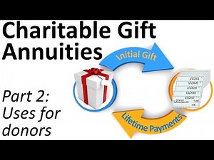 Charitable Gift Annuities 2: Uses for Donors