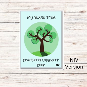 Jesse Tree Devotional Copywork Cursive | NIV Version | Charlotte Mason