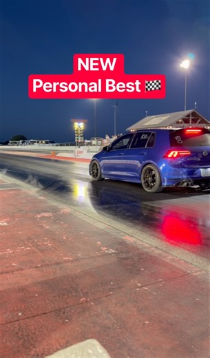 NEW PB ⏱️🏁 MK7 Golf R 1/4 Mile Drag Racing 😈 #vw #golf #mk7 #dragrace #race #cars