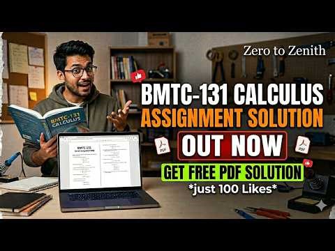 BMTC 131 Solved Assignment 2026 PDF | BMTC-131 Calculus Assignment in English