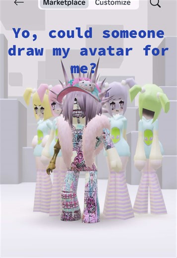 Commission for Roblox Avatar Drawing - Pay in Robux