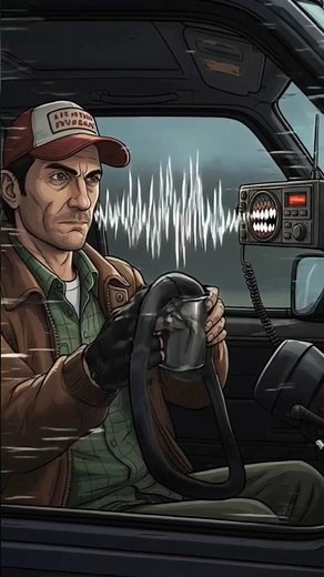 Alien Voice in the Radio 🚚👁️ – Creepy Sci-Fi Horror Animation #alien #tranding #horror