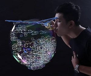 Breaking the World Record for Blowing the Most Bubbles in a Soap Bubble