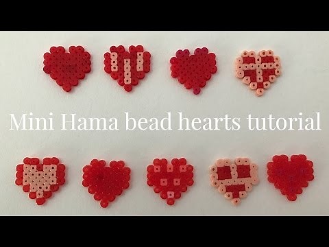 Tutorial - How to make mini Hama bead hearts