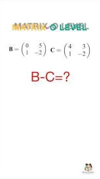 Matrix || O level math. #mathematics