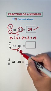 Fraction of a Number📚 #math | Prof Math Wizard