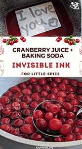 How to Make DIY Cranberry Juice Invisible Ink | KidMinds