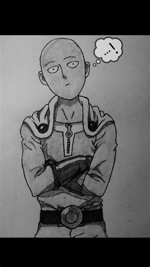 One Punch Man Saitama Drawing #shorts #onepunchman #animeart #saitama