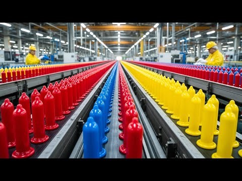 Inside a Modern Condom Factory! 🎈 (Satisfying Dipping Process)