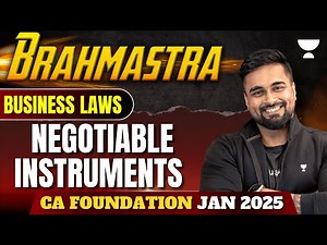 Negotiable Instruments | Business Laws | CA Foundation Jan 2025 | AIR 42 CA CS Shantam Gupta