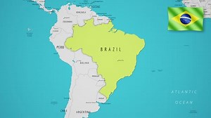 Brazil On World Map Animated National Stock Footage Video (100% Royalty-free) 3855661511 | Shutterstock