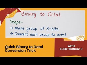 how to convert binary to octal (number system ) | binary to octal conversion