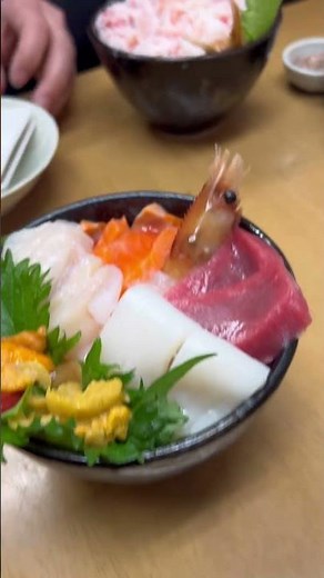 小樽で海鮮丼🦑🦐 #おすすめ #グルメ #ショート #小樽グルメ #海鮮丼 #美味しい