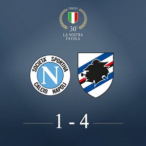 417K views · 3.7K reactions |  Lega Serie A 1990/91. Napoli, 18/11/1990. #NapoliSamp 1-4 (41’ Incocciati, 42’ Vialli, 45’ Mancini, 60’ Vialli, 90’ Mancini). #LaNostraFavola.  | U.C. Sampdoria | Facebook