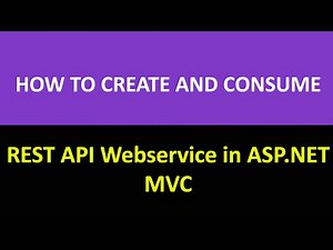 ASP NET MVC REST API Webservice | Creating and Using REST API on MVC