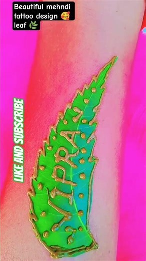 VIPRA❤️✨ Beautiful trending name mehndi tattoo design #youtubevideo #viralshorts #viralvideo #unique