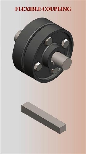 SolidWorks Assembly Tutorial | Flexible Coupling | Key