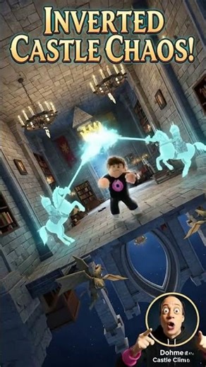 "INSANE Upside-Down Roblox Castle Challenge! 🏰 #roblox #funnyshorts #streamer
