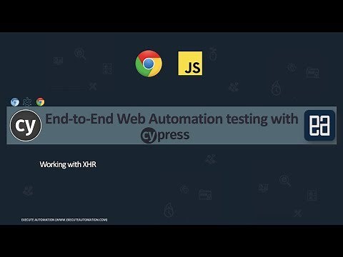 Working with XHR in Web app automation testing with Cypress.io