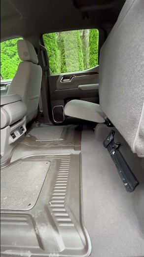 How to fold the Rear Seats Up in the 2024 Silverado