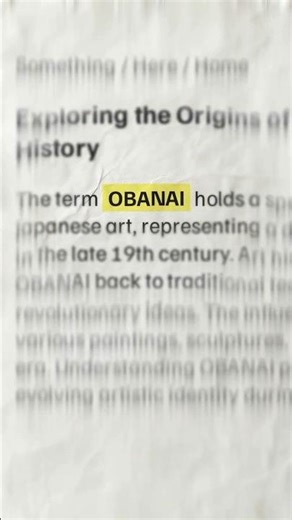 OBANAI paper animatior video #anime
