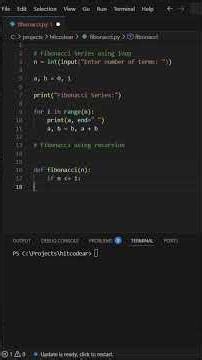What is Fibonacci Series? Explained in 60 Seconds | Python + Logic #shorts#hitcodear#fibonacci