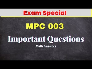 Important Questions with Short Answers | MPC 003 | Personality : Theories & Assessment