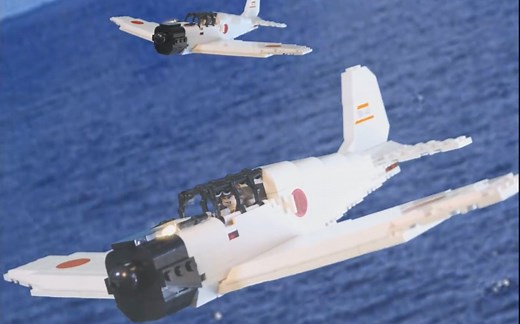 【定格动画】「乐高二战」用乐高重现1944-1945年太平洋战场上美日海空作战场面（美军F4U"海盗"/柯蒂斯SB2C轰炸机VS日军"零战"）