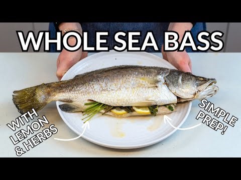 WHOLE SEA BASS Cooked in Foil (Baked Fish Recipe)
