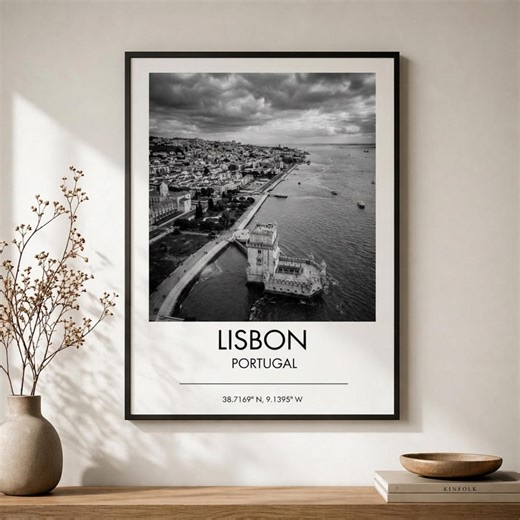 Lisbon Print, Black and White Wall Art, Multiple Sizes, City Poster, Travel Art, Lisbon Wall Art, Photo Print, Instant Download - Etsy
