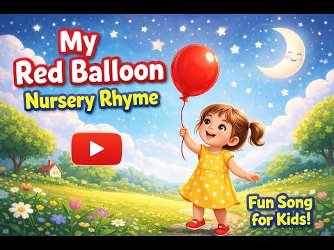 My Red Balloon 🎈 | Nursery Rhyme for Kids | Fun Baby Song | Toddler Learning Video