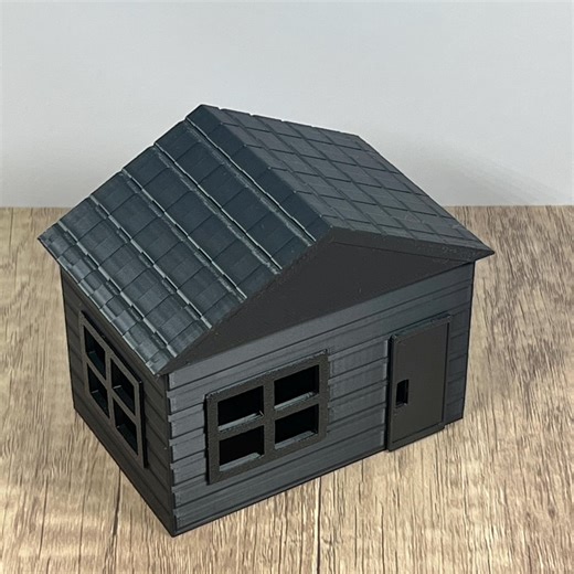 3D Printed Black House Gift Box: Magnetic Roof, Business Card Holder - Etsy