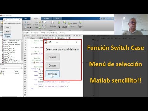 Switch Case y Menú de selección en Matlab