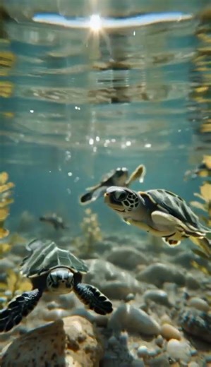 Cute Baby Turtle In Beach #asmr #nature #vibes #aesthetic #turtle #babyturtles #cute #cutebaby