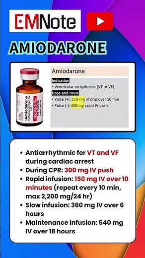 Amiodarone for ACLS #nursing #doctor #medical