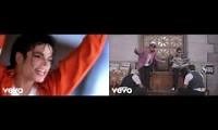 Mix of 2 videos from youtube : Michael Jackson Jam Vs Bruno Mars Uptown Funk